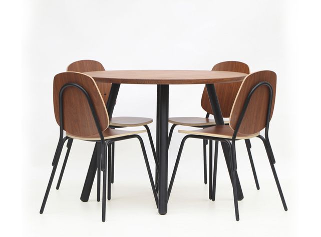 Mesa de comedor 4p Aula nogal-3