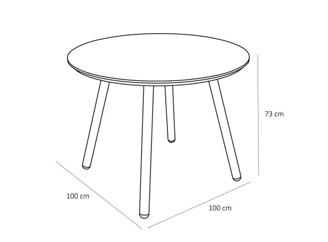 Mesa de comedor 4p Aula nogal-4