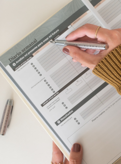 Diario y Planificador Semanal Agenda Sin Fecha Dura un Año-7