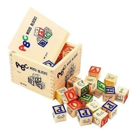 Cubo De Madera 27 Piezas Juguete Didáctico Letras Y Numero-0