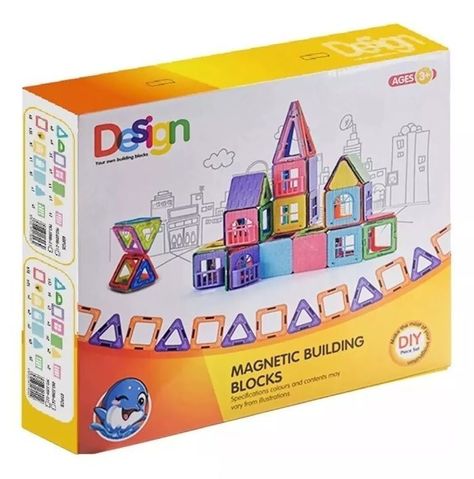 Set De Construcción Magnético Braintoys Imanix 45 Piezas-0