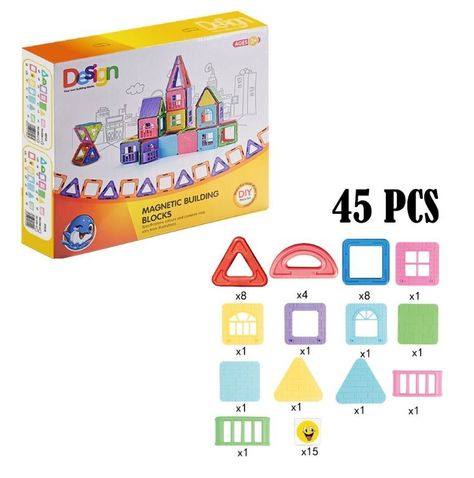 Set De Construcción Magnético Braintoys Imanix 45 Piezas-5