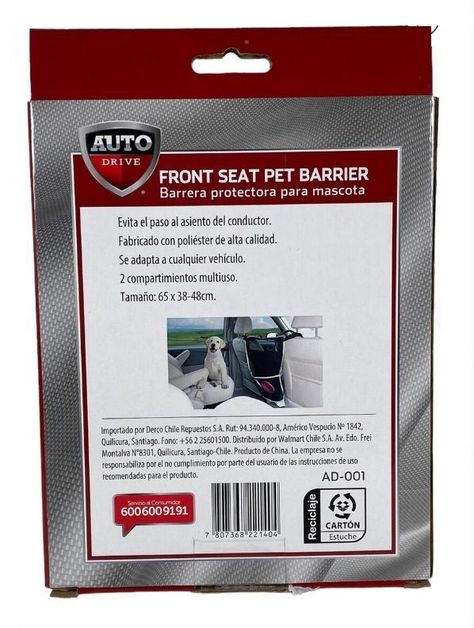 Barrera De Asientos Auto Para Mascotas Auto Drive Multiuso-3