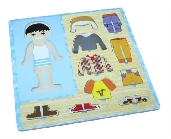 Tabla Didáctica De Encaje Ropa Niño-0