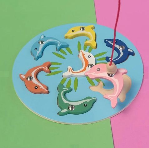 Juguete De Madera Pesca Milagrosa Redonda Montessori-2