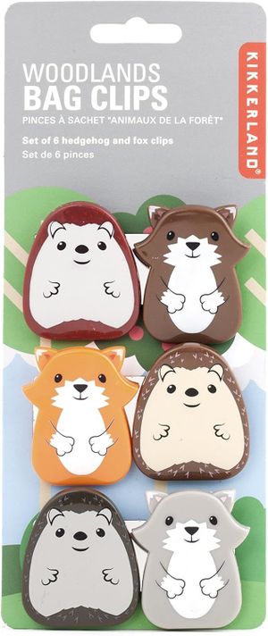 Clips Multiuso Para Bolsa De 6 Piezas Kikkerland Woodlands Multicolor-0