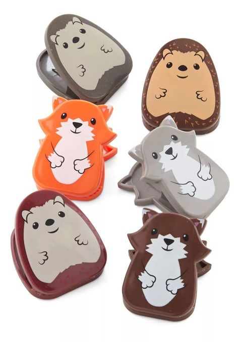 Clips Multiuso Para Bolsa De 6 Piezas Kikkerland Woodlands Multicolor-1