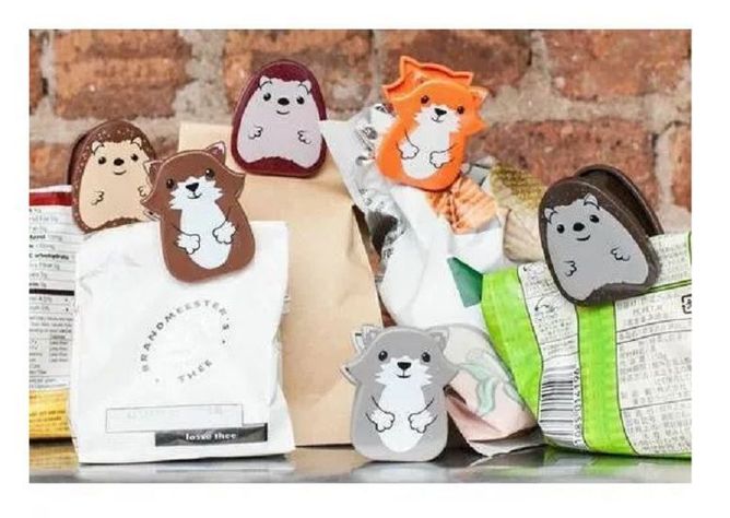 Clips Multiuso Para Bolsa De 6 Piezas Kikkerland Woodlands Multicolor-7