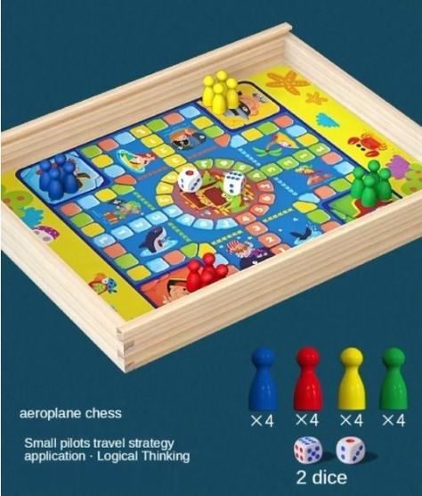 Damas Chinas Tablero Juego De Madera 4 Y Mas Juegos En 1-6