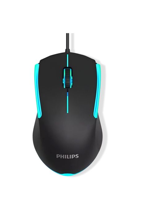 Mouse Philips Multiuso de 7 Botones Retro Iluminado SPK9314-0