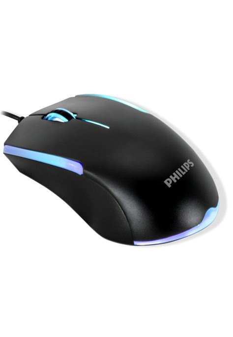 Mouse Philips Multiuso de 7 Botones Retro Iluminado SPK9314-1