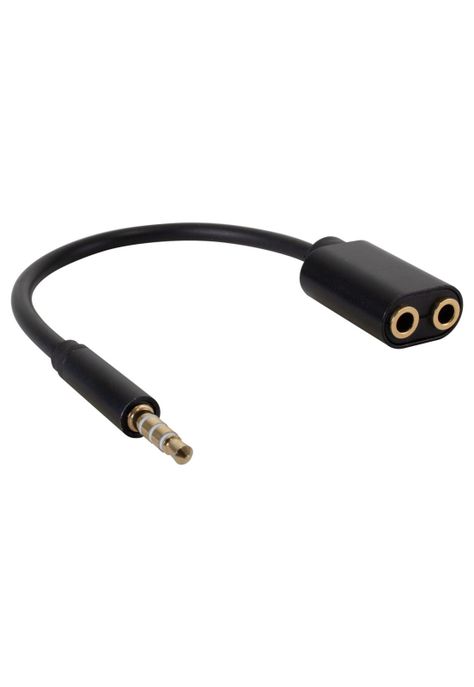 Adaptador de Audio de 3.5 mm a 2 salidas 3.5 mm Audio y Mic-0