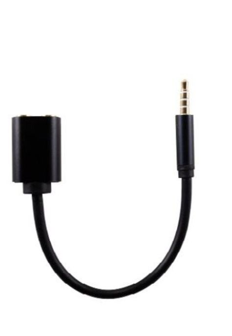 Adaptador de Audio de 3.5 mm a 2 salidas 3.5 mm Audio y Mic-1