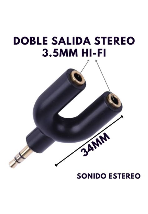 Adaptador Jack 3.5mm con 2 salidas Estéreo de 3.5mm DBG186-4