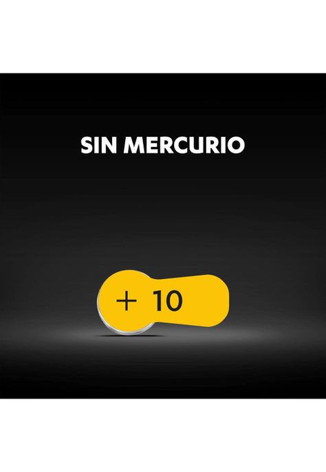 Pila Duracell 10 Auditiva Pack de 6U - 1.45V Larga duración-1
