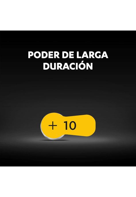 Pila Duracell 10 Auditiva Pack de 6U - 1.45V Larga duración-2