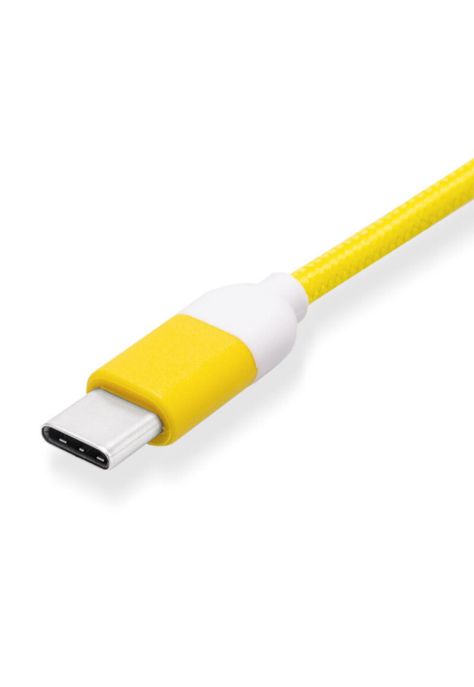 Cable De Datos Type-C Reforzado Pantone Android Auto Yellow-1