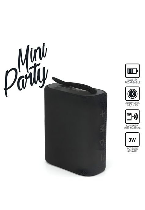 Parlante Portatil Fiddler Mini Party Bluetooth 5 Black 3W-3