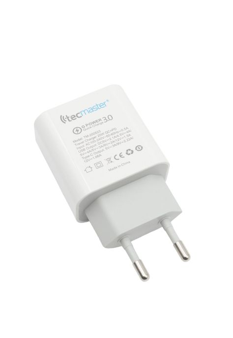 Cargador USB-C Power Delivery 20W + USB Quick Charge 3.0 20W-8
