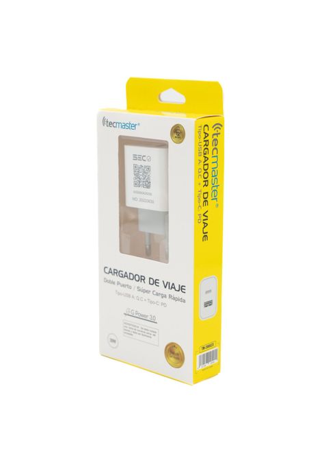 Cargador USB-C Power Delivery 20W + USB Quick Charge 3.0 20W-9