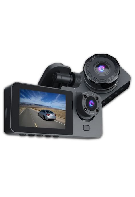 Dashcam FHD Con Visión Nocturna Dual Cámara - DVR Automotriz-0