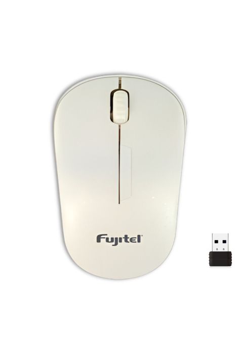 Mouse Inalámbrico Ultra Silencioso 1200DPI Fujitel Blanco-0