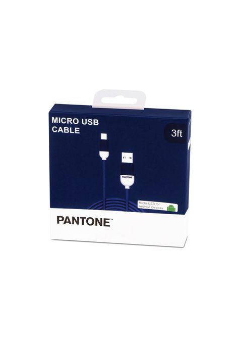 Cable De Datos Micro USB 1 MT Pantone High Speed Azul-0
