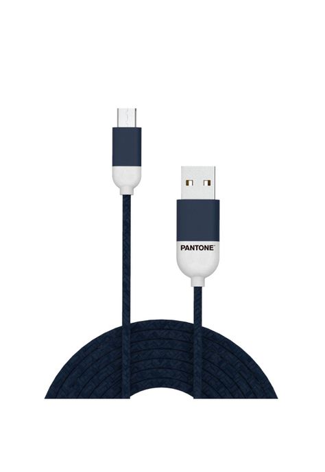 Cable De Datos Micro USB 1 MT Pantone High Speed Azul-1
