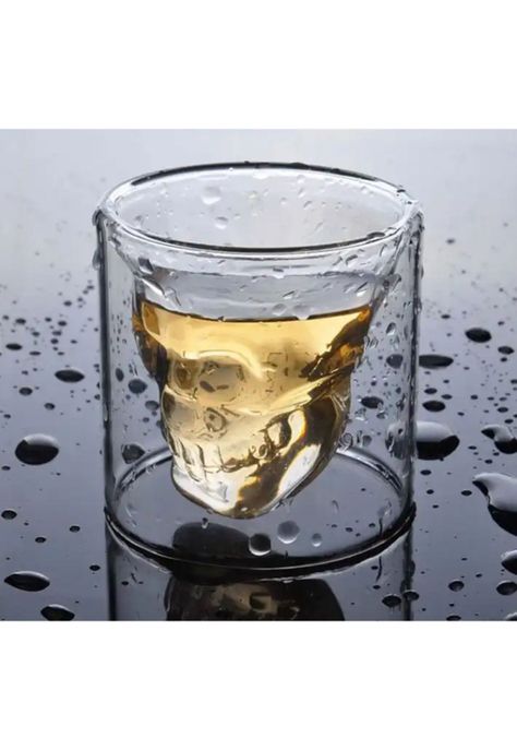 Pack de 8 Vasos para Whiskey Calavera Maya 150ML Doble Fondo-6