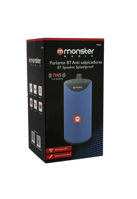 Parlante Portátil Bluetooth Waterproof Monster P450 Azul-6