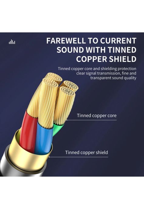 Cable De Audio Premium 1x1 Acordonado con Conector en 90° 3M-3