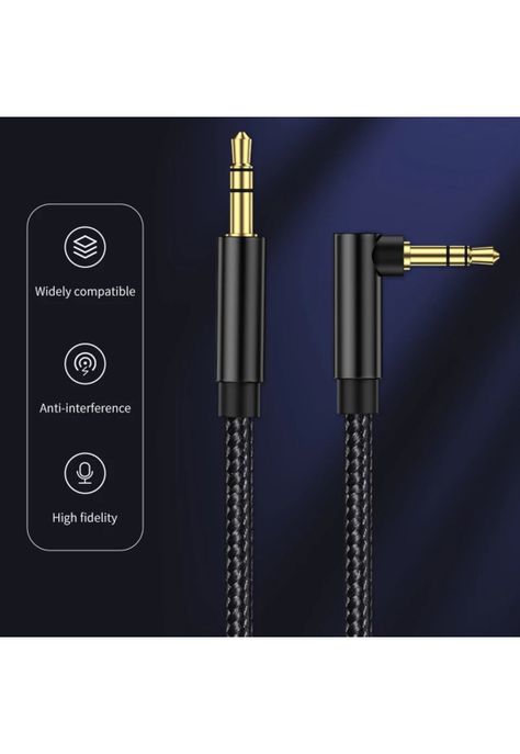 Cable De Audio Premium 1x1 Acordonado con Conector en 90° 3M-5