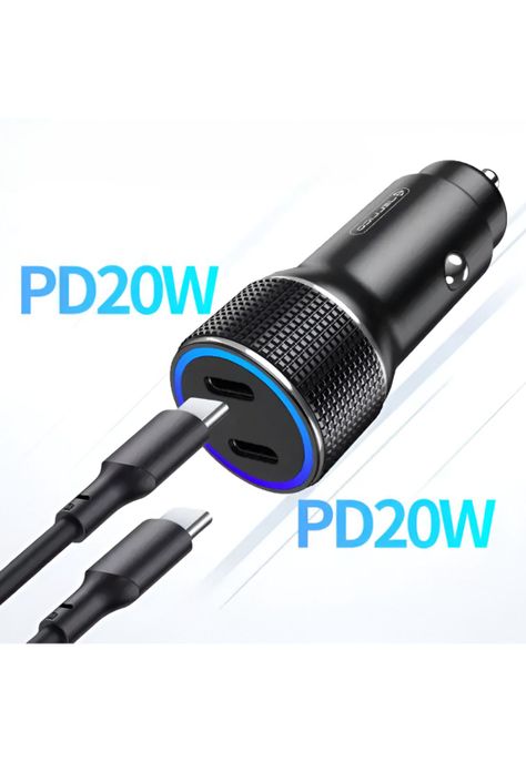 Cargador USB-C para Auto Dual Port Power Delivery 40W TM-200542-8
