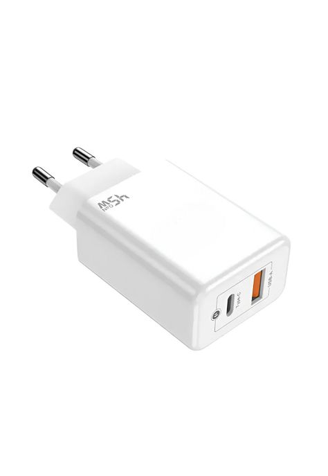 Cargador Pared 45W GAN PD Type-C + USB Tecmaster SEC 200540-2