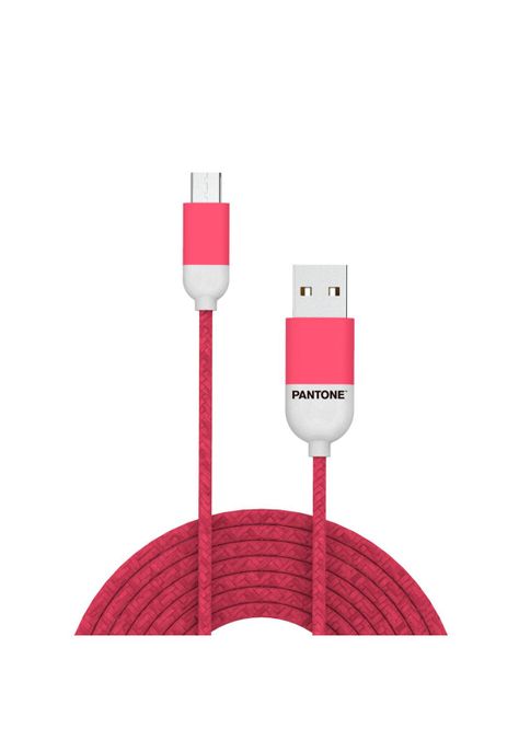 Cable De Datos Micro USB 1 MT Pantone High Speed Rosado-1