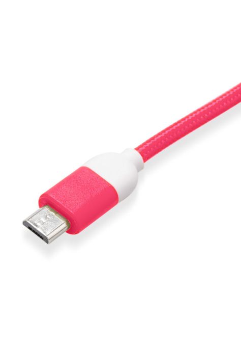 Cable De Datos Micro USB 1 MT Pantone High Speed Rosado-2