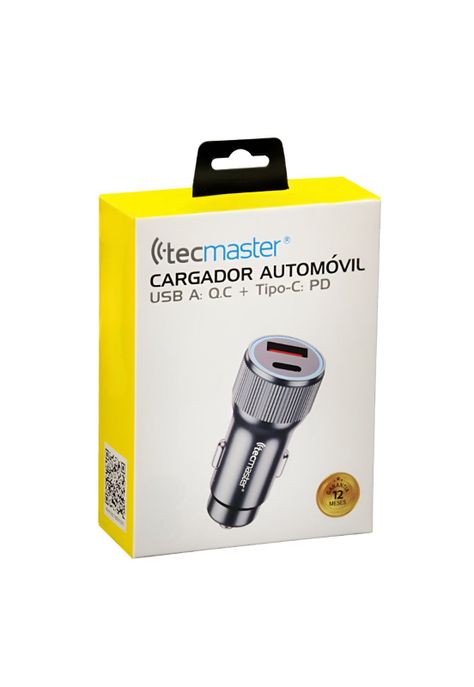 Cargador de Auto 12V 42W Max USB-C+ USB Power Delivery Q.C-8