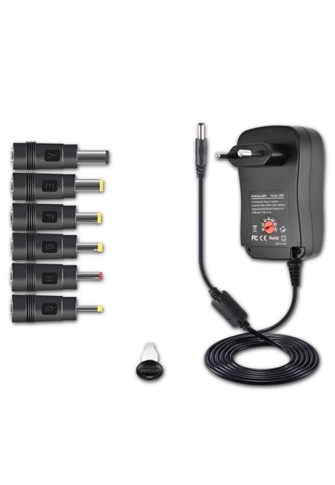 Eliminador de Pilas 12V/2A Regulable + Plug Universales CH24-0