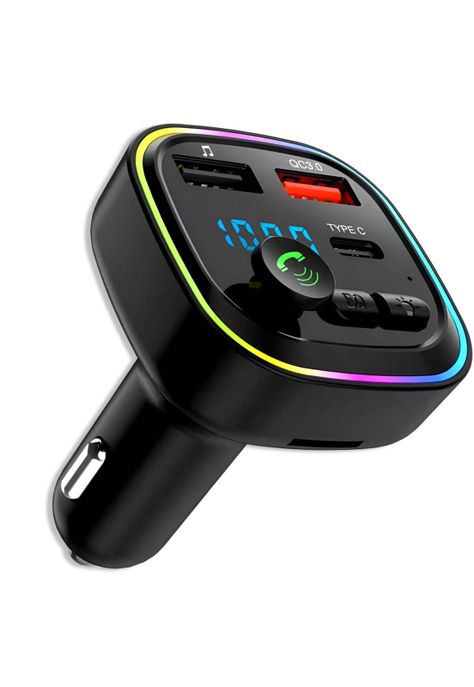Transmisor FM Bluetooth + Puerto Quick Charge 20W 12/24V RGB-0