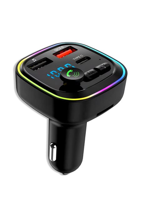 Transmisor FM Bluetooth + Puerto Quick Charge 20W 12/24V RGB-3