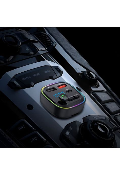 Transmisor FM Bluetooth + Puerto Quick Charge 20W 12/24V RGB-9