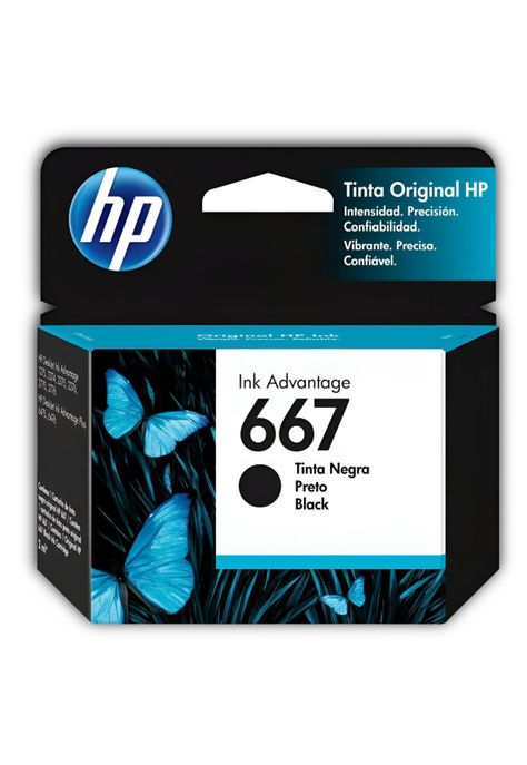 Tinta HP 667 Negra Cartridge Original 3YM79AL 2 ML Black-1