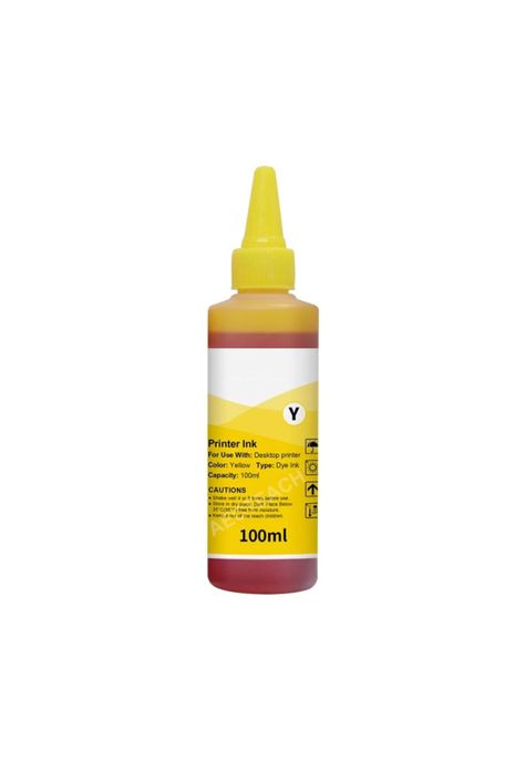 Tinta para Recargar Impresoras 100ML Yellow Premium Quality-0