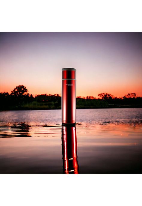 Termo Premium de Acero Inoxidable 1L Rojo Metalizado 12H/24H-1