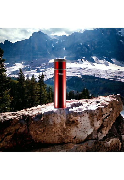 Termo Premium de Acero Inoxidable 1L Rojo Metalizado 12H/24H-3