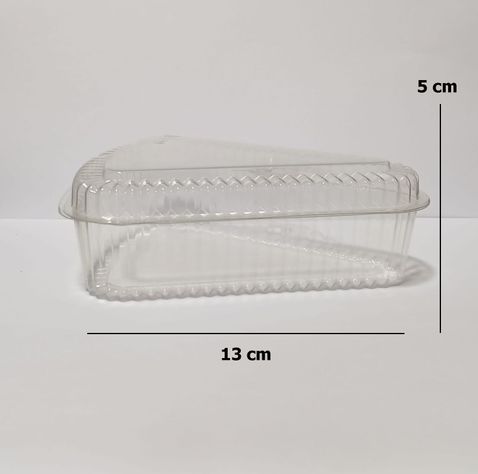 Envase Triangular Porta Torta 13x5cm /25 Unidades-1