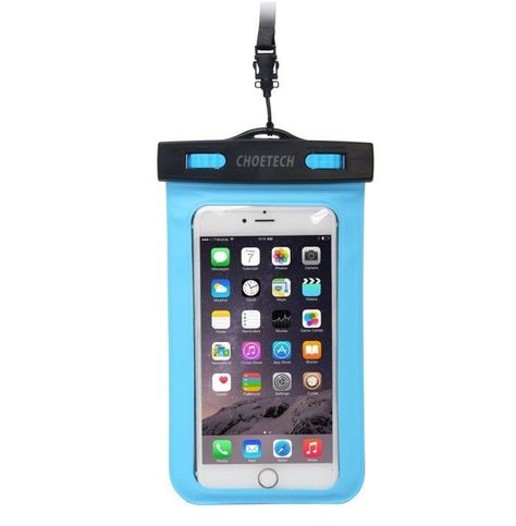 Funda Impermeable Flotante Para Celulares Azul-0