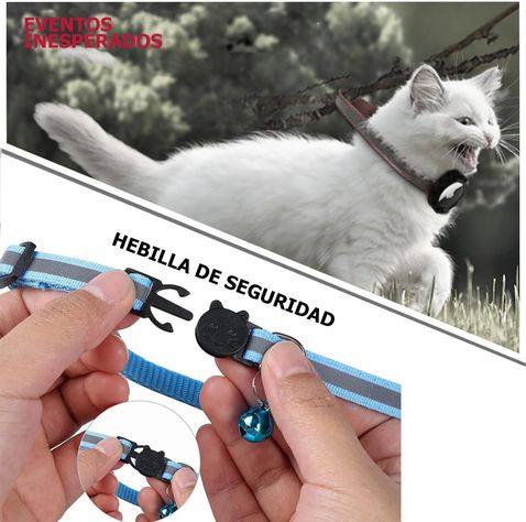Collar Con Sonaja Para Gatos Airtag Antipérdida -2