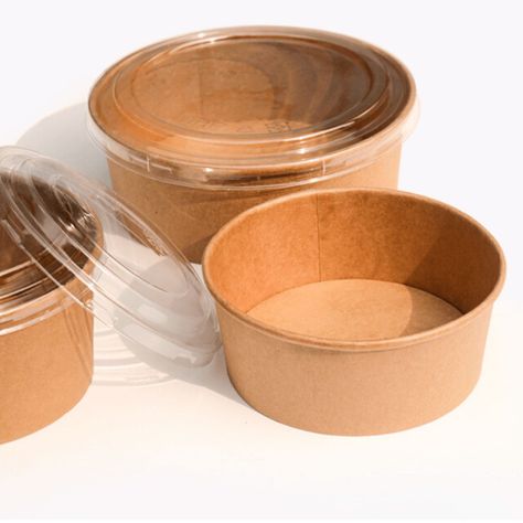 Envase Bowl Kraft Con Tapa Pet 1000ml (25 Unidades)-2