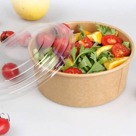 Envase Bowl Kraft Con Tapa Pet 1000ml (25 Unidades)-3